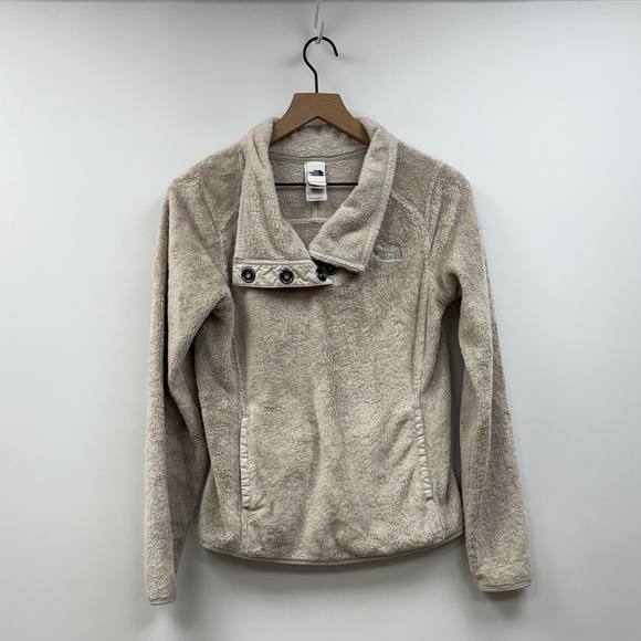 The North Face Tops - The North Face Cozy Sherpa Fleece Pullover Sweatshirt Outdoor Tan XS
